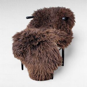 XXL Large Lofty Brown Sheepskin 54" x 30"